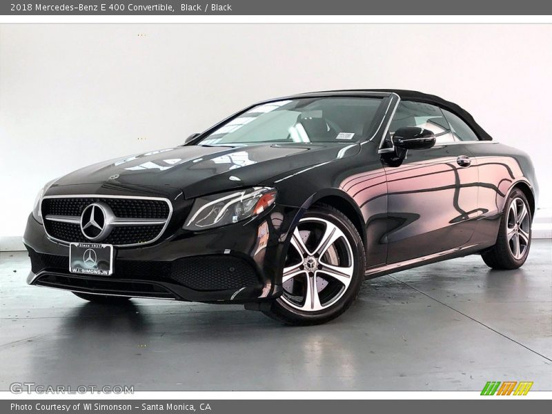 Black / Black 2018 Mercedes-Benz E 400 Convertible