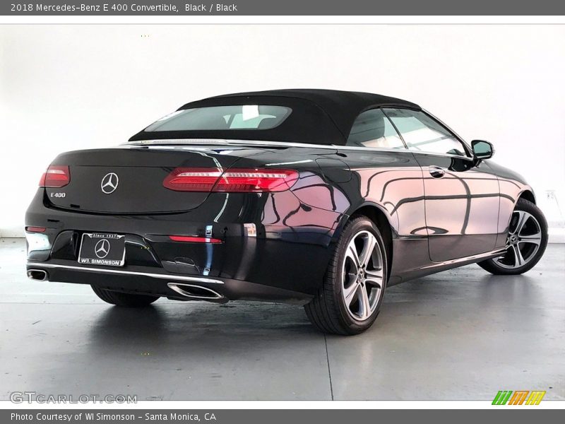 Black / Black 2018 Mercedes-Benz E 400 Convertible