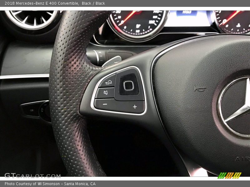 Black / Black 2018 Mercedes-Benz E 400 Convertible