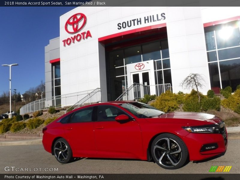 San Marino Red / Black 2018 Honda Accord Sport Sedan