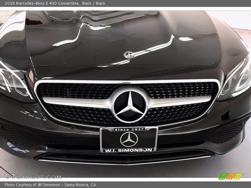 Black / Black 2018 Mercedes-Benz E 400 Convertible