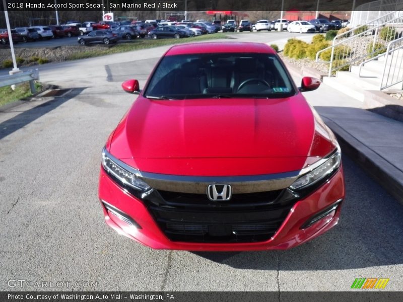 San Marino Red / Black 2018 Honda Accord Sport Sedan