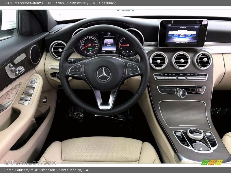 Polar White / Silk Beige/Black 2018 Mercedes-Benz C 300 Sedan