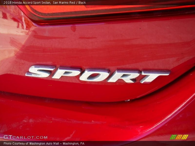 San Marino Red / Black 2018 Honda Accord Sport Sedan