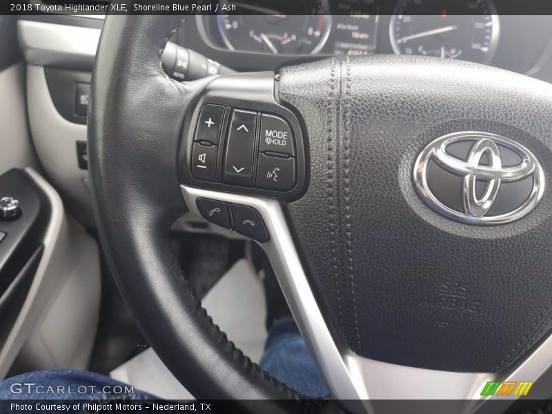 Shoreline Blue Pearl / Ash 2018 Toyota Highlander XLE