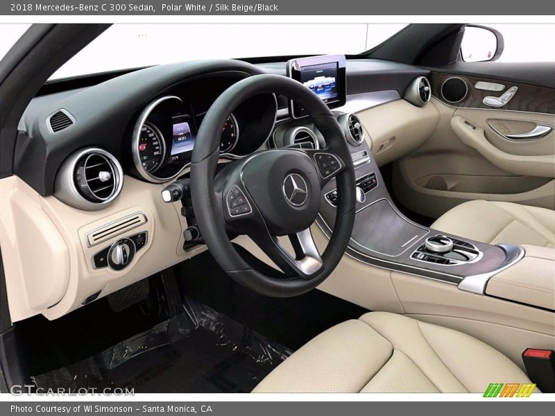 Polar White / Silk Beige/Black 2018 Mercedes-Benz C 300 Sedan
