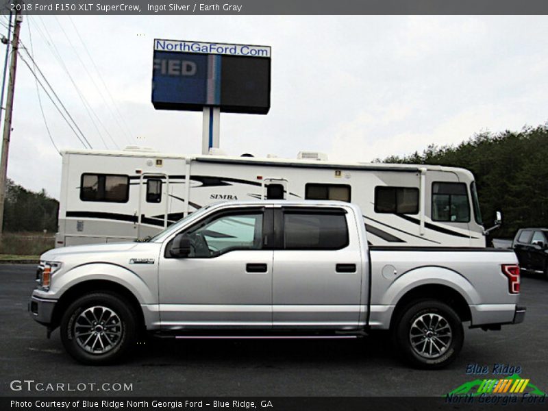 Ingot Silver / Earth Gray 2018 Ford F150 XLT SuperCrew