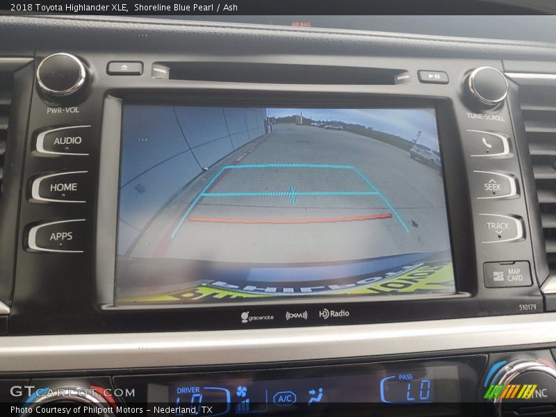 Shoreline Blue Pearl / Ash 2018 Toyota Highlander XLE