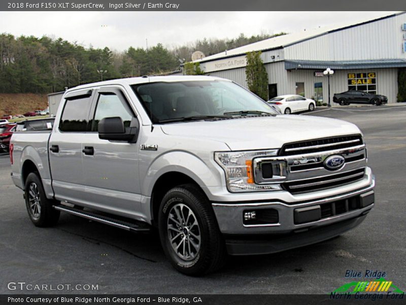 Ingot Silver / Earth Gray 2018 Ford F150 XLT SuperCrew