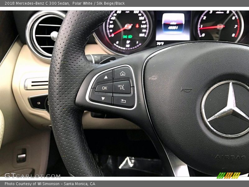Polar White / Silk Beige/Black 2018 Mercedes-Benz C 300 Sedan