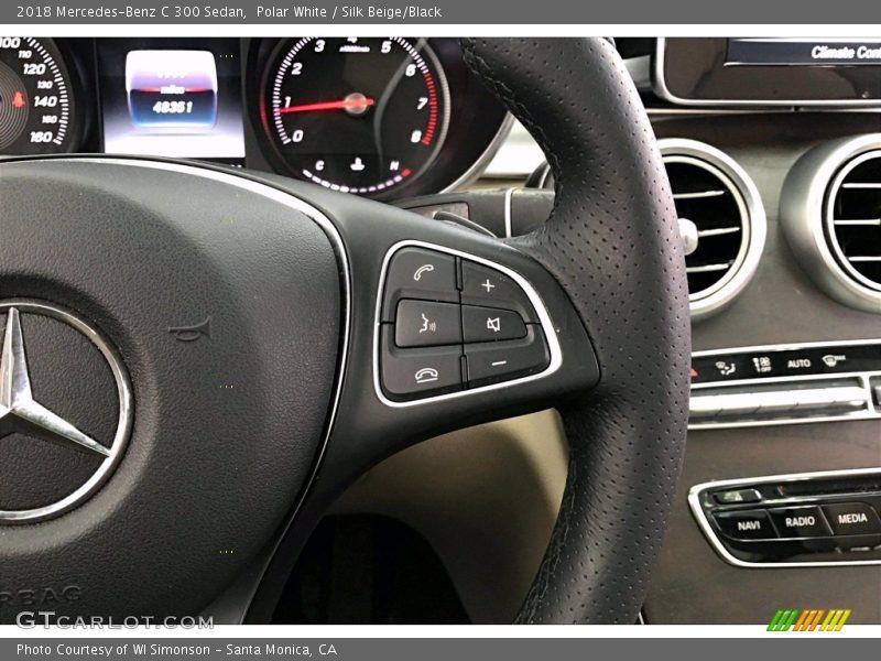 Polar White / Silk Beige/Black 2018 Mercedes-Benz C 300 Sedan