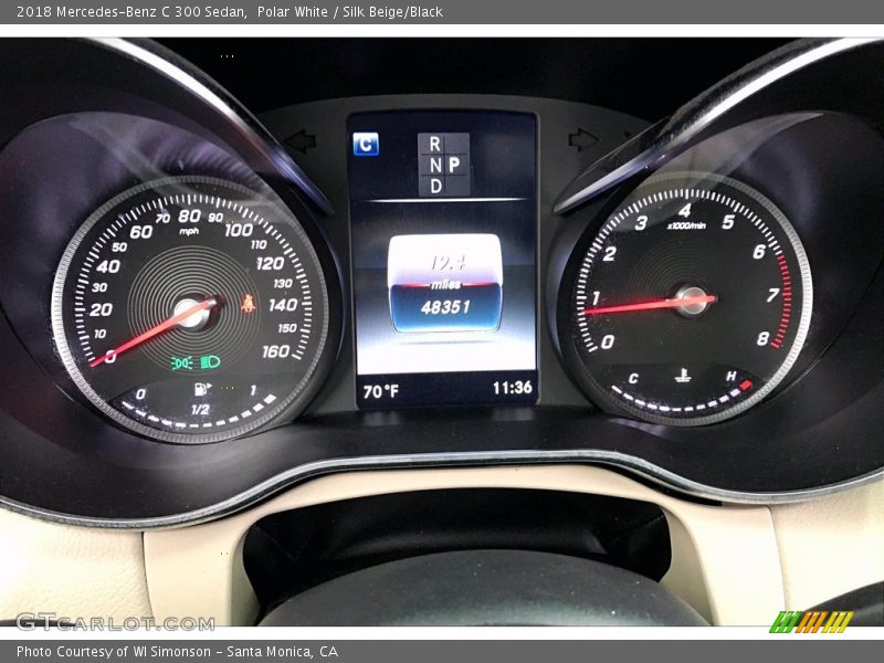 Polar White / Silk Beige/Black 2018 Mercedes-Benz C 300 Sedan