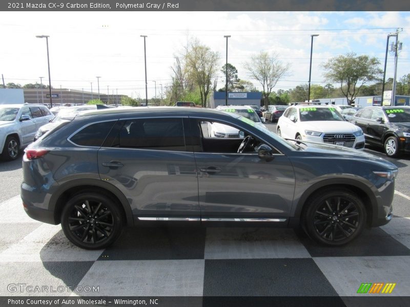 Polymetal Gray / Red 2021 Mazda CX-9 Carbon Edition