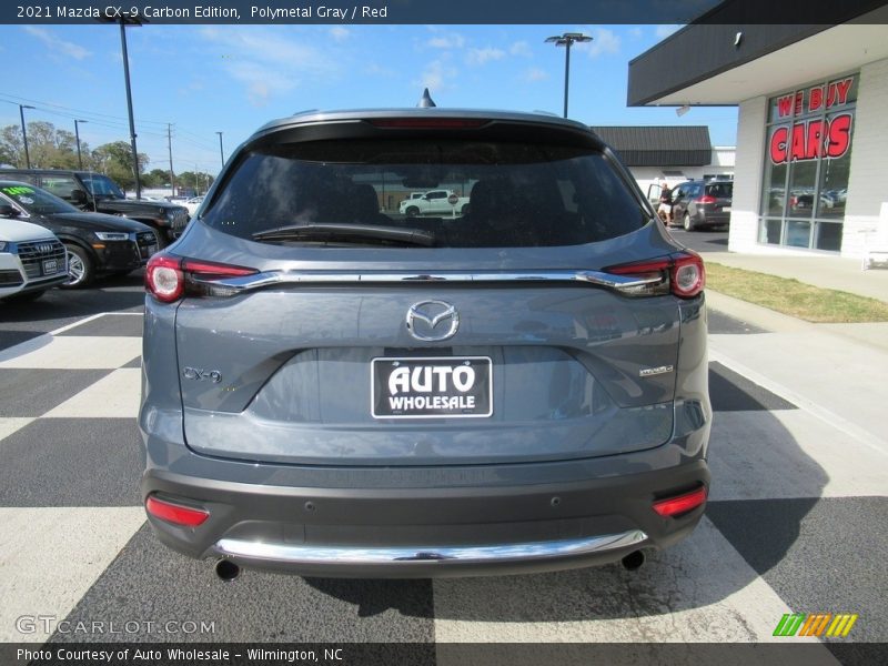 Polymetal Gray / Red 2021 Mazda CX-9 Carbon Edition