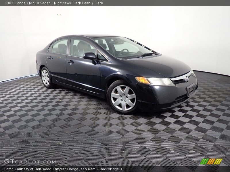 Nighthawk Black Pearl / Black 2007 Honda Civic LX Sedan