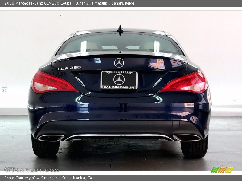 Lunar Blue Metallic / Sahara Beige 2018 Mercedes-Benz CLA 250 Coupe