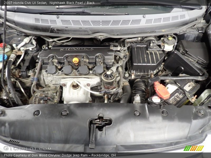 Nighthawk Black Pearl / Black 2007 Honda Civic LX Sedan