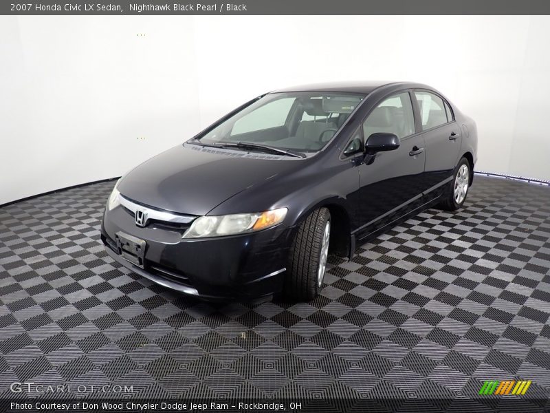 Nighthawk Black Pearl / Black 2007 Honda Civic LX Sedan