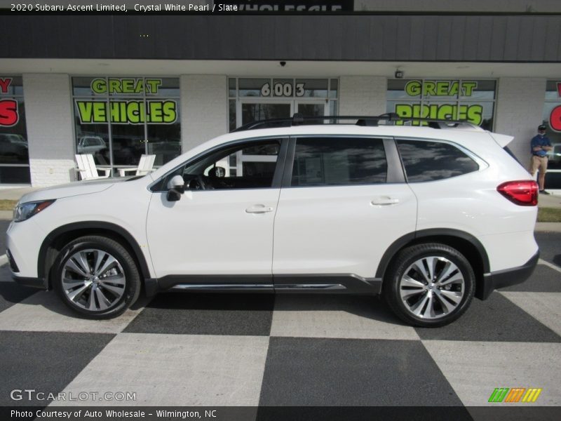 Crystal White Pearl / Slate 2020 Subaru Ascent Limited
