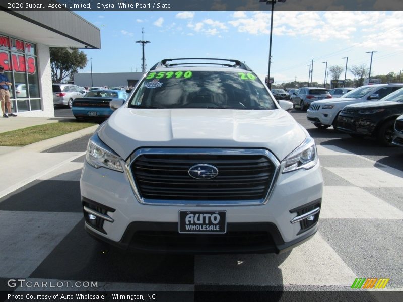 Crystal White Pearl / Slate 2020 Subaru Ascent Limited