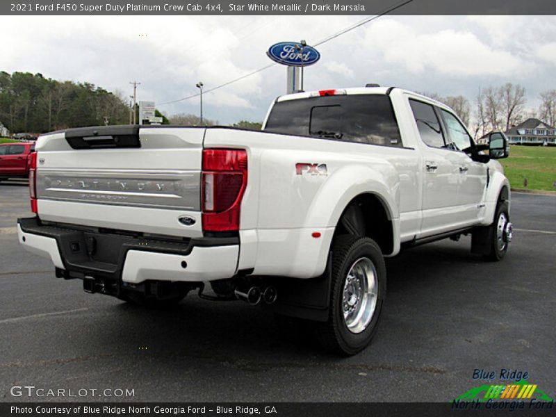 Star White Metallic / Dark Marsala 2021 Ford F450 Super Duty Platinum Crew Cab 4x4