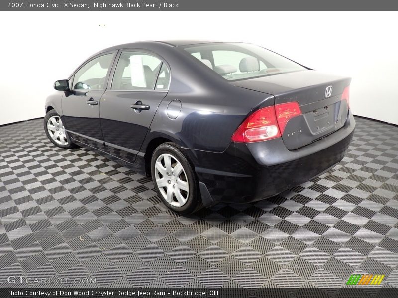 Nighthawk Black Pearl / Black 2007 Honda Civic LX Sedan