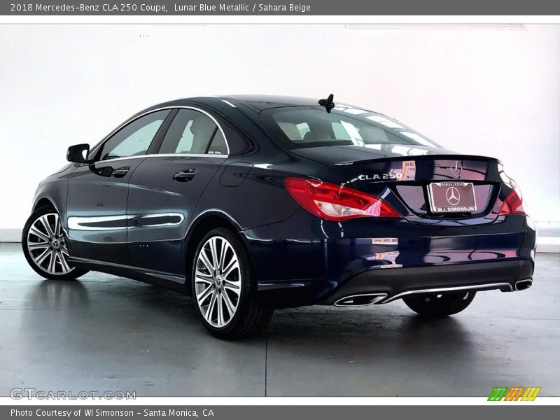 Lunar Blue Metallic / Sahara Beige 2018 Mercedes-Benz CLA 250 Coupe