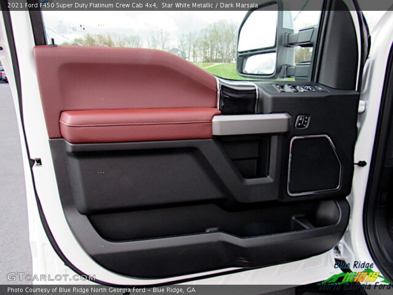Star White Metallic / Dark Marsala 2021 Ford F450 Super Duty Platinum Crew Cab 4x4