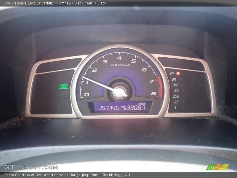 Nighthawk Black Pearl / Black 2007 Honda Civic LX Sedan