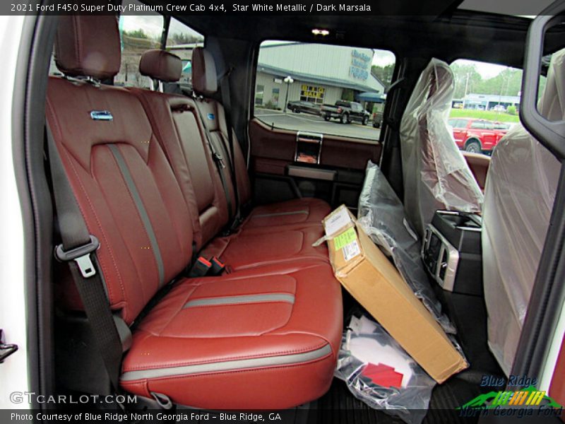 Star White Metallic / Dark Marsala 2021 Ford F450 Super Duty Platinum Crew Cab 4x4