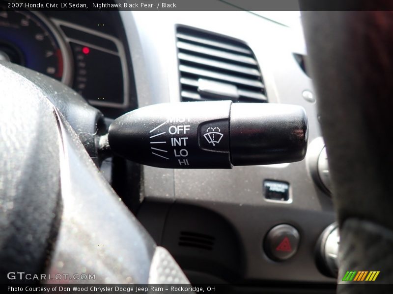 Nighthawk Black Pearl / Black 2007 Honda Civic LX Sedan