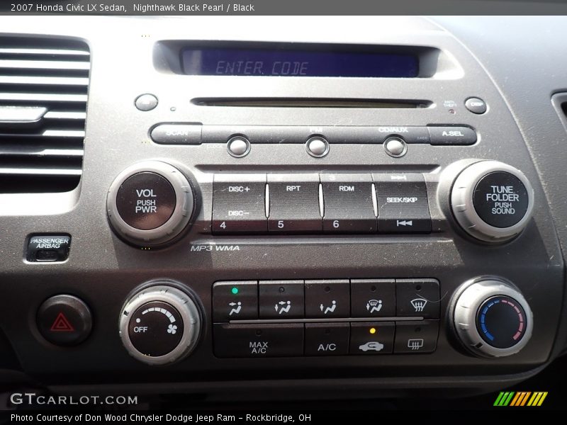 Nighthawk Black Pearl / Black 2007 Honda Civic LX Sedan