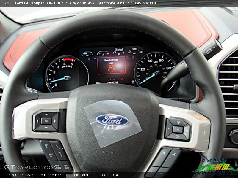Star White Metallic / Dark Marsala 2021 Ford F450 Super Duty Platinum Crew Cab 4x4