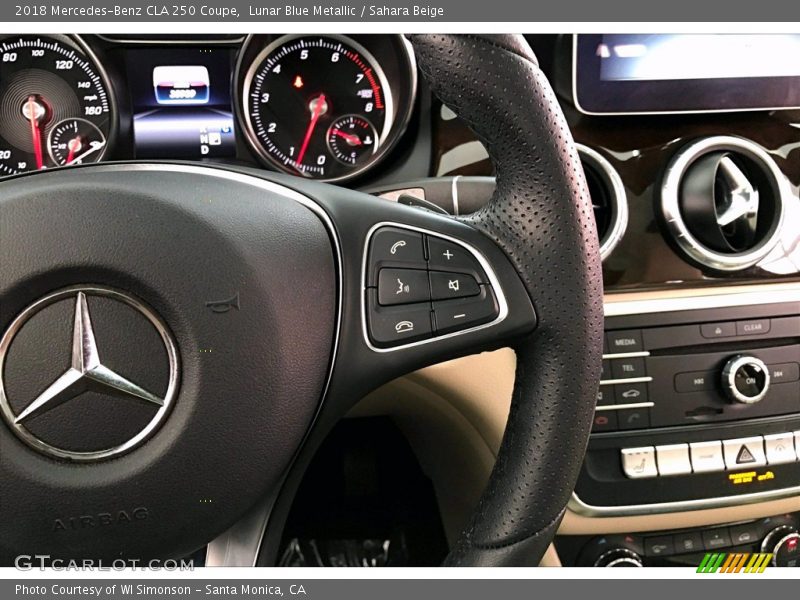Lunar Blue Metallic / Sahara Beige 2018 Mercedes-Benz CLA 250 Coupe