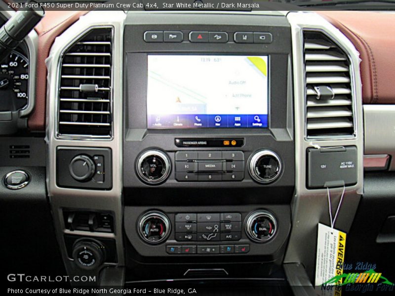 Star White Metallic / Dark Marsala 2021 Ford F450 Super Duty Platinum Crew Cab 4x4