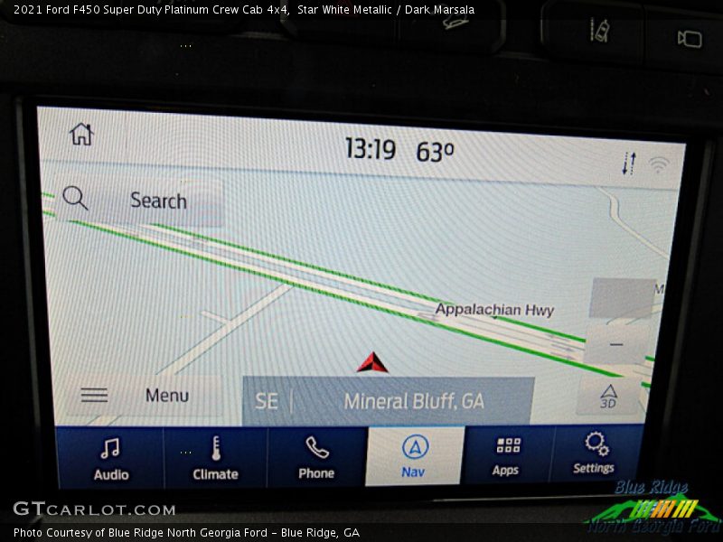 Star White Metallic / Dark Marsala 2021 Ford F450 Super Duty Platinum Crew Cab 4x4