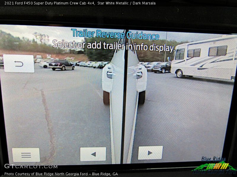 Star White Metallic / Dark Marsala 2021 Ford F450 Super Duty Platinum Crew Cab 4x4