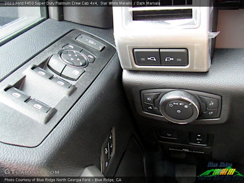 Star White Metallic / Dark Marsala 2021 Ford F450 Super Duty Platinum Crew Cab 4x4