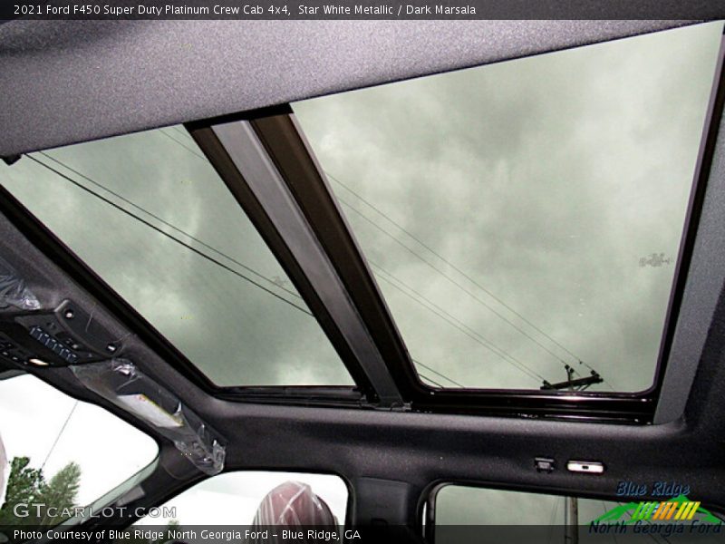 Star White Metallic / Dark Marsala 2021 Ford F450 Super Duty Platinum Crew Cab 4x4