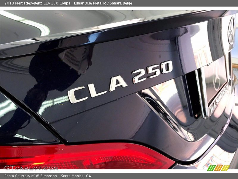 Lunar Blue Metallic / Sahara Beige 2018 Mercedes-Benz CLA 250 Coupe