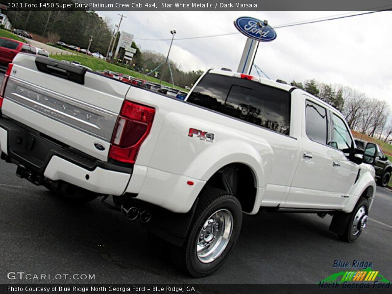 Star White Metallic / Dark Marsala 2021 Ford F450 Super Duty Platinum Crew Cab 4x4