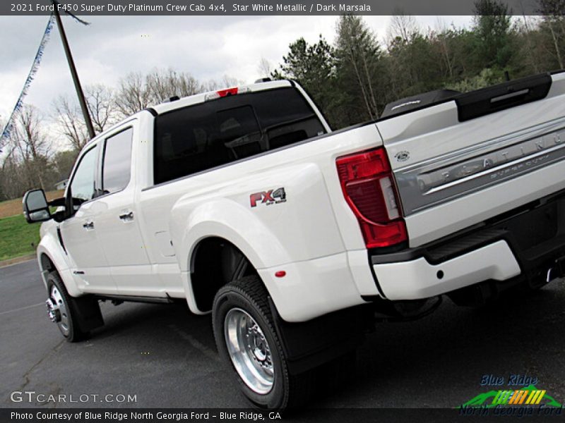 Star White Metallic / Dark Marsala 2021 Ford F450 Super Duty Platinum Crew Cab 4x4