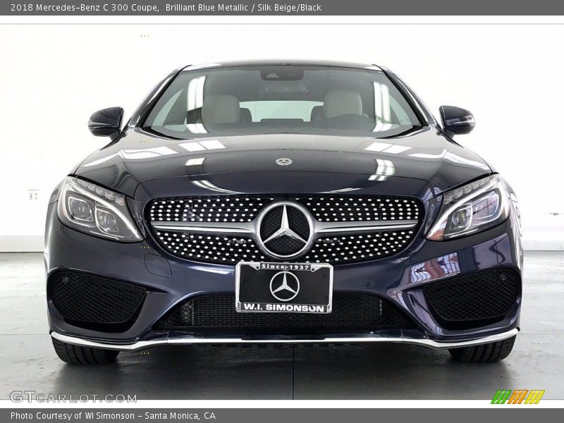 Brilliant Blue Metallic / Silk Beige/Black 2018 Mercedes-Benz C 300 Coupe