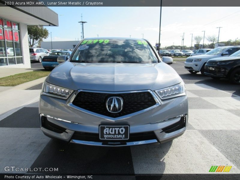 Lunar Silver Metallic / Graystone 2020 Acura MDX AWD