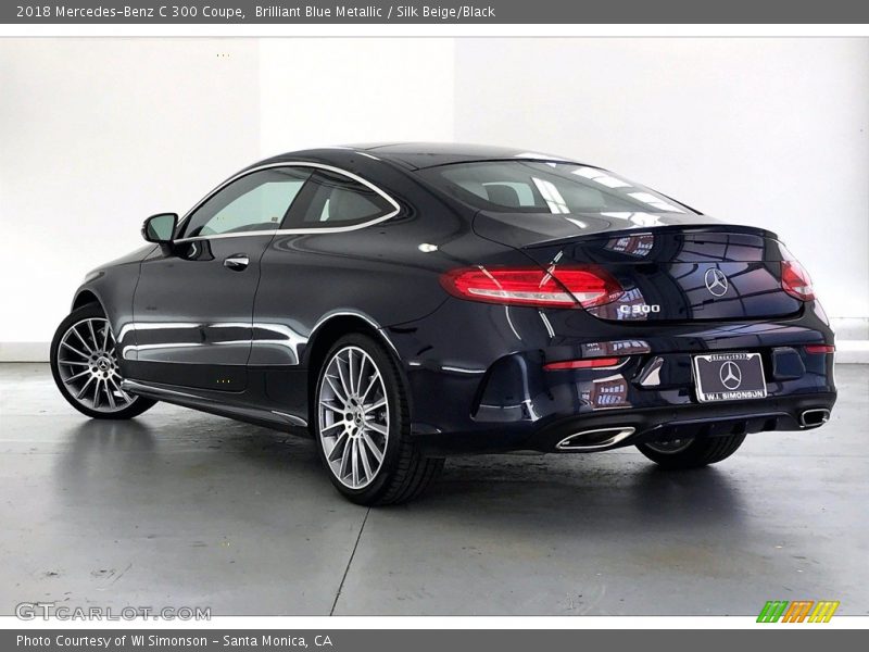 Brilliant Blue Metallic / Silk Beige/Black 2018 Mercedes-Benz C 300 Coupe