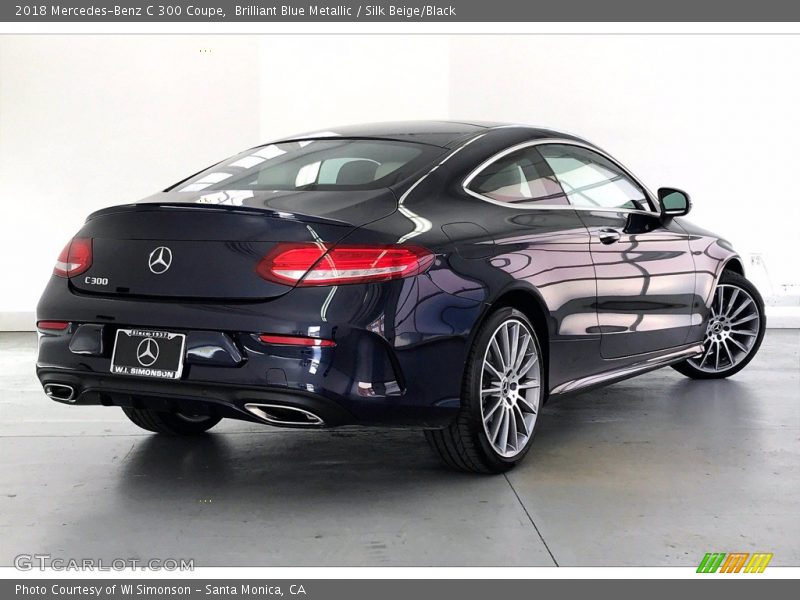 Brilliant Blue Metallic / Silk Beige/Black 2018 Mercedes-Benz C 300 Coupe