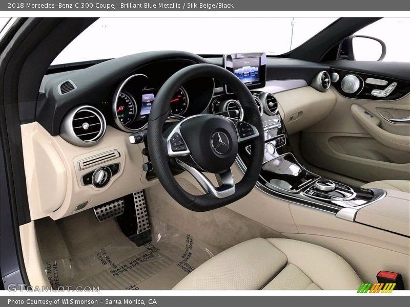 Brilliant Blue Metallic / Silk Beige/Black 2018 Mercedes-Benz C 300 Coupe