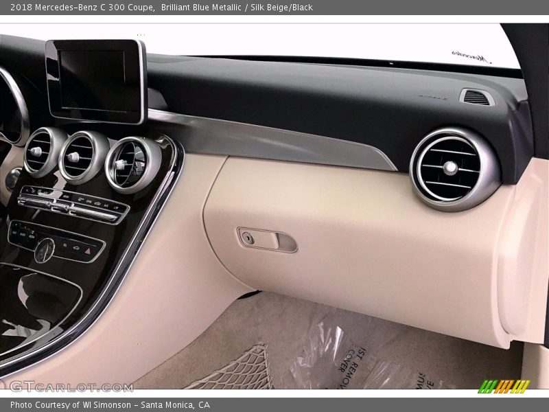 Brilliant Blue Metallic / Silk Beige/Black 2018 Mercedes-Benz C 300 Coupe