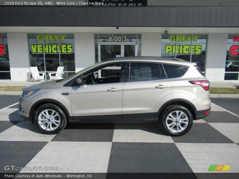White Gold / Charcoal Black 2018 Ford Escape SEL 4WD