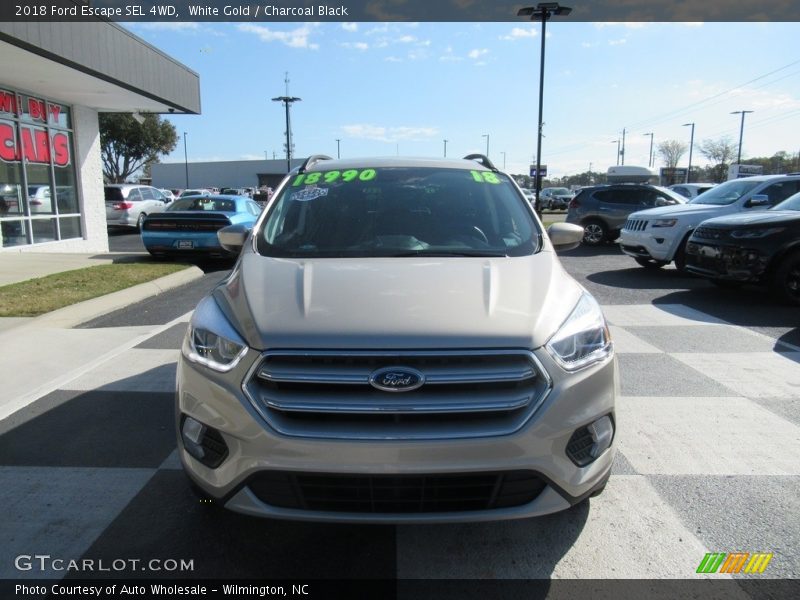 White Gold / Charcoal Black 2018 Ford Escape SEL 4WD